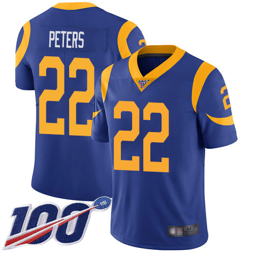 Los Angeles Rams Limited Royal Blue Men Marcus Peters Alternate Jersey NFL Football #22 100th Season Vapor Untouchable->women nfl jersey->Women Jersey